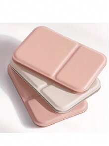 便携式折叠仿皮化妆镜，高清玻璃表面 - 宿舍、旅行和美容礼品的理想选择 - 黑色 - 查看 9