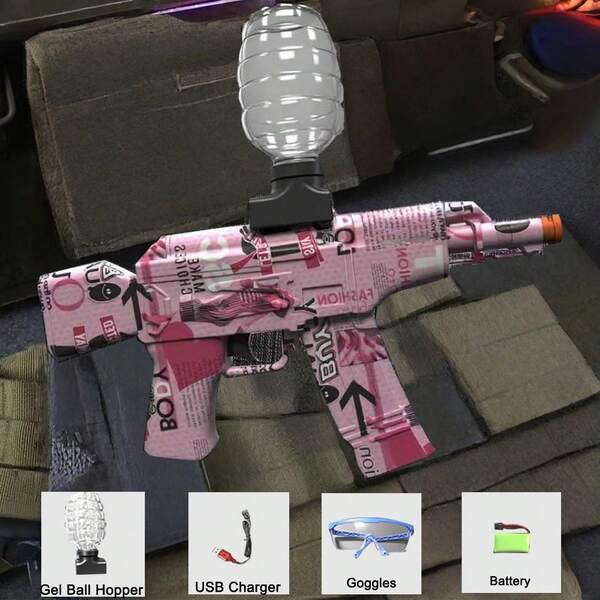 Electric Gel Ball Blaster, Manual & Automatic Gel Ball, Rechargeable Splatter Ball Blaster For Outdoor Activities Team Game For Adult And 12+