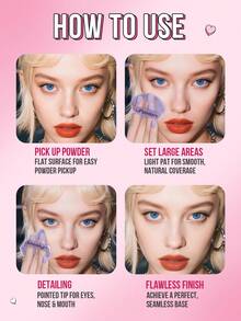 Misslyn - Cuscinetto per cipria in peluche triangolare, design triangolare, punta di precisione, ampia area di copertura, morbido e soffice, delicato sulla pelle, finitura impeccabile, per uso a secco, facile da applicare, compatto e portatile, riutilizzabile, adatto per fondotinta, fissaggio del trucco, contouring del viso