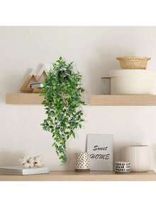 1/2/20 cây treo nhân tạo Cây treo giả Cây xanh trong chậu Cây bạch đàn giả, Cây leo Mandala trong chậu cho phòng trong nhà ngoài trời Trang trí kệ - xanh quân đội - Xem 6