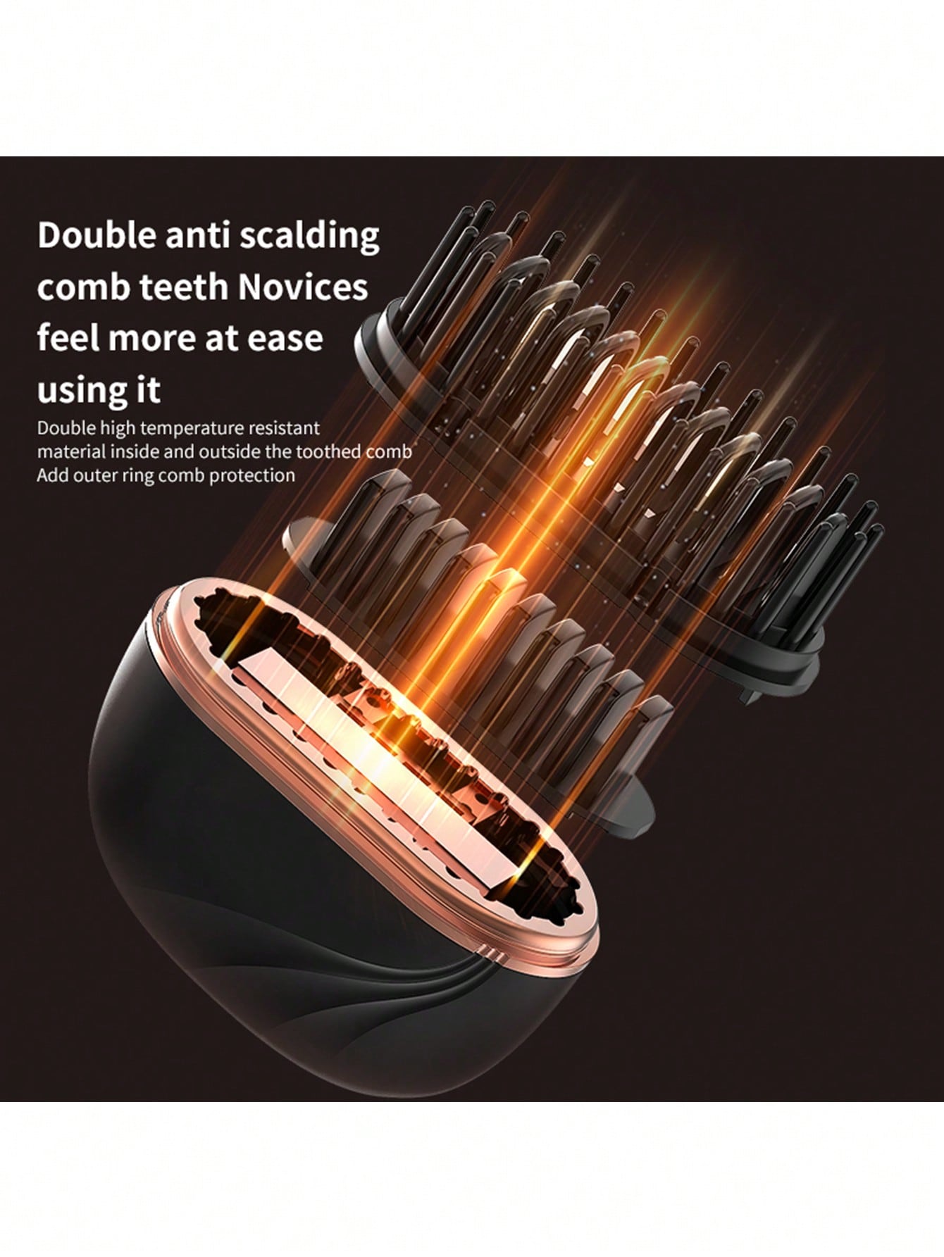 مشط تسريح شعر لا سلكي مع غرة، مشط تسريح صغير وقابل...