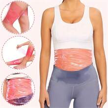 60/100米塑身裹腹渗透裹膜瘦腹裹腹腰健身吸汗消脂莎朗桑拿健身腰部热敷 - 彩色 - 查看 3