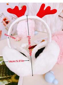 1 pièce Protège-oreilles de Noël en forme de bois de cerf pour femmes - Élégante casquette pliable rouge, fabriquée en tissu mélangé de haute qualité, assurant la chaleur et le confort. Un accessoire anti-froid pour l'hiver qui ne nécessite pas d'alimentation électrique, conçu spécialement pour les saisons froides et convenant à diverses activités extérieures.