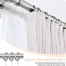 50/100/200 个塑料窗帘钩，窗帘钩，优质重型窗帘钩，适用于窗户、门和浴帘（白色） - 彩色 - 查看 9