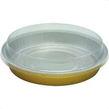 Set Of 12 6" Round Shape Nonstick Aluminum Baking Cups Mini Pizza Pans Pie Tins Pastry Mold With Lids 3 Colors Gold Millcow BlackandGold