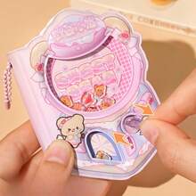 1pc Capybara Gashapon Stress Relief Notebook, Cute Cartoon Mechanical Notebook, Capybara Toasted Bread Series Notebook, High-Quality Student Planner, Creative Shaking Rattle Bean Gashapon Notebook, Soft Leather Material Stress Relief, 9.7*7cm Notebook, Perfect Gift, Holiday Gift, Party Gift - Multicolor - View 12