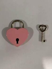Set de pequeño candado con forma de corazón con llave - Candado metálico con forma de corazón, apto para maletas, portátiles, cajones, carteras - Juego de cierres decorativos pequeños para bolsas