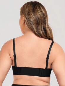 Wingslove Plus Size Women's Deep Plunge Strapless Bra - Multiway Push Up Low Cut Wireless With Convertible Clasp Extender, Adjustable Straps Bras, Lift