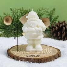 1pc Christmas Santa Claus Shaped Scented Candle, Home Decor Ornament, Holiday Gift, Weight 88g - Multicolor - View 14