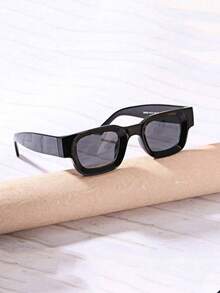 Men's Black Rectangular Sunglasses | Modern Streetwear Style - Vegas - Negro - Ver 5