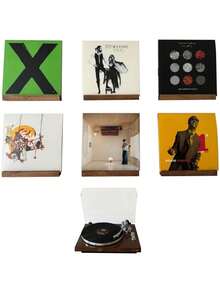 Supporto da parete in legno per esposizione di dischi in vinile, mensola porta dischi da parete, arredamento per camera da letto, soggiorno, ufficio