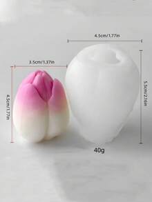 1pc Tulip Shaped Silicone Candle Mold DIY, Tulip Bud Silicone Mold For Wax Melts, Plaster, Home Decor, Party Decoration, Floral Silicone Mold