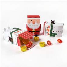 10pcs/Pack Cartoon Shaped Christmas Gift Packaging Boxes, Colorful Christmas Candy Boxes, Baking Party Paper Boxes Christmas Christmas Decorations Christmas Pajamas Christmas Gifts Christmas Decor - Multicolor - View 5