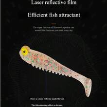 10pcs/Set Fishing Soft Luminous Lures, 5cm Artificial Silicone Bait Worms, Swinging Swimbaits For Various Fishing Gear, Fishing Specific Soft Bait, Elastic, 1g Weight