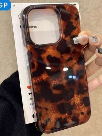 Funda de teléfono con diseño de patrón de vaca retro de lujo y degradado con lámina, compatible con 16/15/13 Pro Max/12/14 Pro/17/17 Pro/17 Pro Max, cubierta trasera suave, lados transparentes, sin impresión