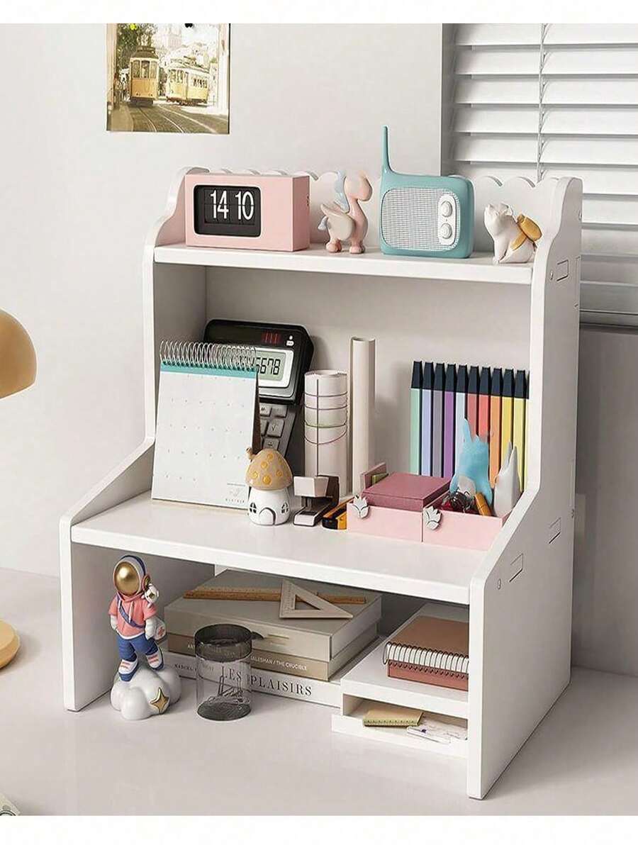 Organizador Escritorio Multiusos de Alta Capacidad para Escritorio, Portalápices para Oficina, Escuela y Hogar. - Blanco - Ver 1