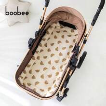 1pc Infant Stroller Seat Cushion, Cartoon Cute Pattern - High Quality 3D Bead Plush, Skin-Friendly Soft, Reversible, Suitable For High View Travel Strollers, Most Baby Carriages, Perfect Gift For Baby On Christmas, Halloween, Thanksgiving