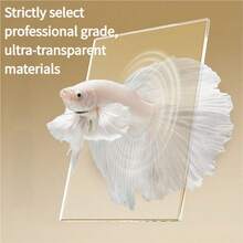 1pc Creative Anti-Knock Betta Fish Tank, Small Landscaping Plastic Fish Bowl, Minimalist Goldfish Aquarium, Thick Desktop Decorative Small Fish Tank, Small Reptile Breeding Tank - Multicolor - View 4