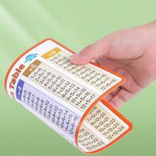 2 piezas Tarjetas didácticas de multiplicación y división para escuela primaria con tablas de suma y resta para aprendizaje temprano de matemáticas, herramienta educativa para práctica de aritmética oral - Multicolor - Ver 6