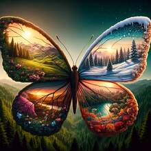 Kit de pintura diamante "Faça você mesmo" 4 estações 39,88 x 39,88 cm - Conjunto de pintura diamante sem moldura, adequado para decoração de sala de estar e quarto