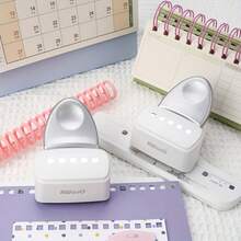 1 件方孔打孔工具，适用于纸张、活页夹和文具、活页簿 DIY 装订用品、笔记本日记装订办公切纸机（银色） - 銀色 - 查看 7