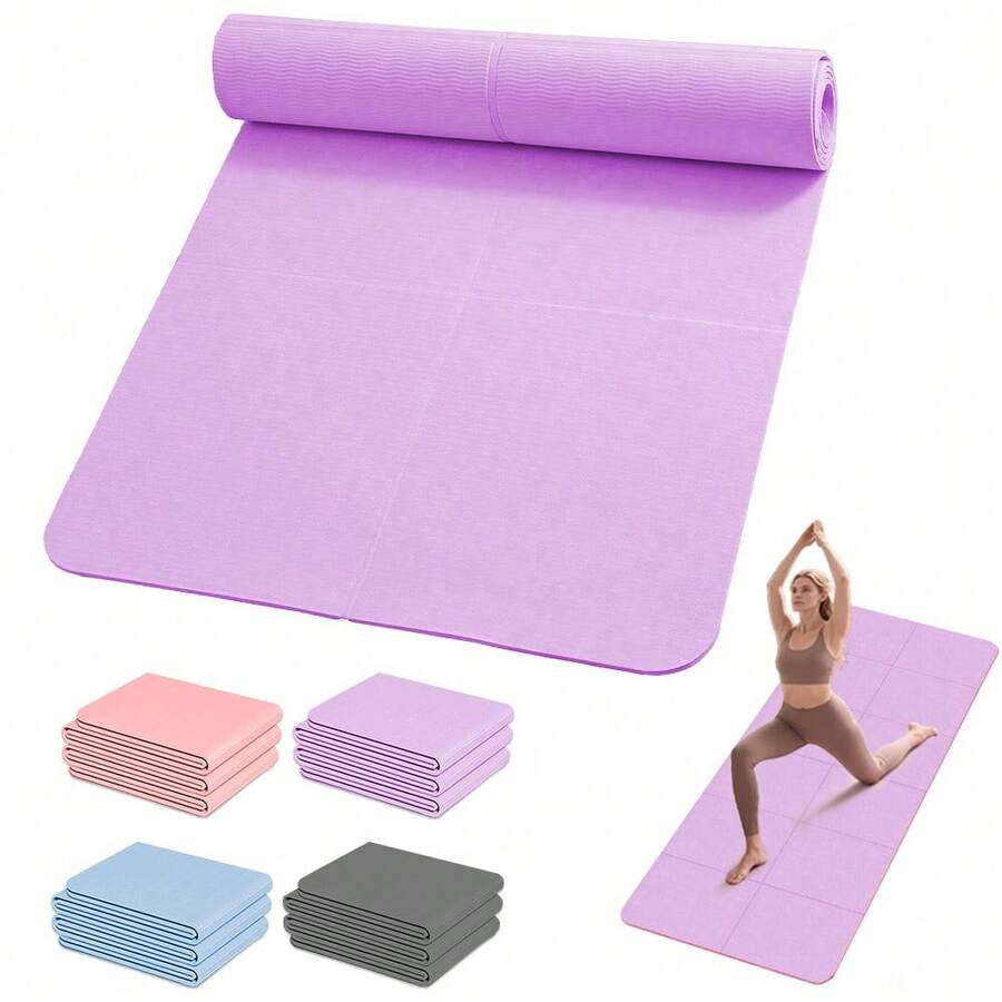 Thảm tập yoga gấp gọn, dày dặn, chống thấm nước, thoáng khí, thoải mái, kích thước 183*61*0.4cm/độ dày 0.5cm, thích hợp cho người mới bắt đầu. Đệm mềm mại, hai mặt, phù hợp cho thể thao, tập luyện, thảm trải sàn, bộ dụng cụ tập gym, v.v. Thích hợp làm quà tặng, ví dụ như Ngày của Mẹ, sinh nhật, Giáng sinh. Cũng thích hợp cho thể dục dụng cụ, thể thao, Pilates, tập luyện tại nhà. Các lựa chọn khác có sẵn: Vớ thể thao, vớ tập thể dục, vớ yoga, vớ Pilates. - Nhiều màu - Xem 1