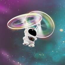 Avión de inducción,juguete de vuelo flotante de astronauta con inductividad, funciones de rotación y hovering, y luces LED. Es un juguete para niños y niñas, y un regalo ideal para fomentar la diversión y la interacción. - Blanco - Ver 6