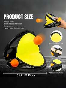 1pc Table Tennis Training Hand Toss And Catch Ball, Outdoor Table Tennis Practice Interactive Game - Multicolor - View 5