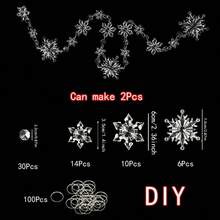 Ornement suspendu en flocon de neige transparent fait main, décorations de Noël en acrylique en forme de flocon de neige, ornements suspendus en cristal de flocon de neige faits à la main, convient pour le sapin de Noël, les mariages, les fêtes de Noël d'hiver