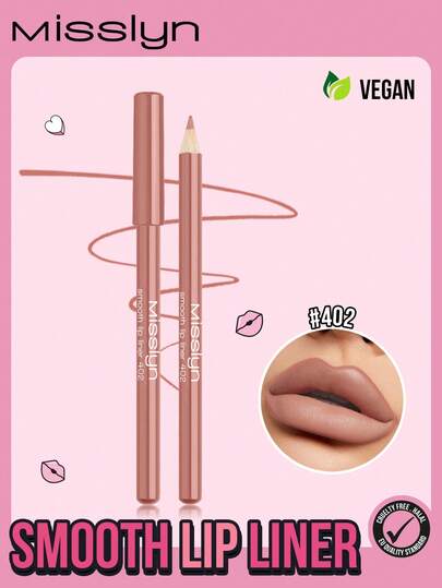 Misslyn Smooth Lip Liner Pencil, Long-Lasting Color, Intense Lip Color, Glides On Smoothly, Lip Liner, Natural Makeup Effect, High Color Payoff, Soft Pencil Core, Long-Lasting Smooth, Ultra-Matte Lip Liner Pencil, Brand Cosmetics, Facial Makeup Products, Suitable For Women And Girls, Winter Essential, Y2K Style, Fashion Versatile, Great Birthday Gift, Valentine's Day Gift, Party Essential, New Year Gift, Best Colors, Cruelty-Free And Vegan