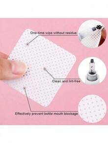 1000片/400片/200片装不掉毛指甲清洁湿巾,指甲表面清洁布,指甲毛巾,指甲清洗布 - 粉色 - 查看 4