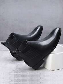 Men's Business Boots - Retro Fashion, Casual Commuter Style, Suitable For Spring - Black - View 5