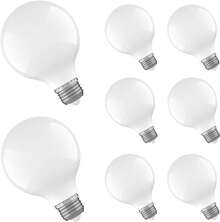 G25 LED Bombillas, JSXing 60V Equivalente Vanidad Bombillas E26 Base 6000K Luz Drna Ideal para Espejo de Maquillaje, Ba?o, Dormitorio, NO-Dimmable 6 Paquete (Luz Drna 6000K) - 8 piezas - Ver 8