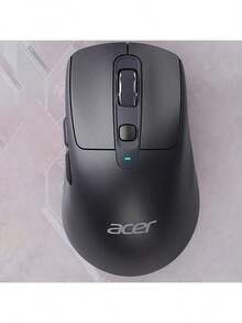 Acer Mouse ușor cu prindere confortabilă OMR227, cu comutare multi-mod wireless Bluetooth, design compact și portabil, esențial pentru lucrul/studiul la calculator (negru)