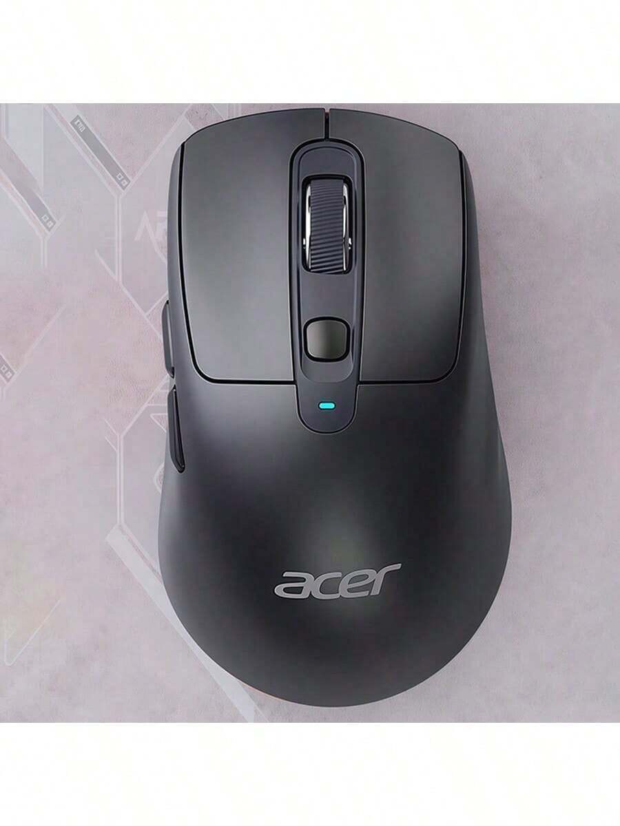 Acer Mouse ușor cu prindere confortabilă OMR227, cu comutare multi-mod wireless Bluetooth, design compact și portabil, esențial pentru lucrul/studiul la calculator (negru)