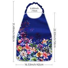 1pc Adult Bib - Elderly Meal Bib With Foldable Pocket Design, Prevent Falling Crumbs And Protect Clothing, Suitable For Dining, Elegant For Men & Women