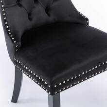 Chair Covers & Cushions - Black + Velvet + Foam - View 10