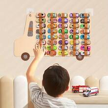 Kids Racing Car Organizer - Large Capacity Hanging Storage With Beige Racing Strip Background, Fabric Toy Garage For Boys Girls Room, Space-Saving Vertical Wall Decoration - No Assembly Needed (Under 3.2 Cu Ft), Race Car Accessories, Playful Decor Item, Easy Installation - Multicolor - View 2