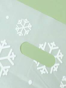 50个雪花图案四指袋 - 食品包装袋 - 水果沙拉袋 - 蛋糕外卖包装袋 - 礼品包装袋 - 手提袋，适合圣诞节 - 彩色 - 查看 4