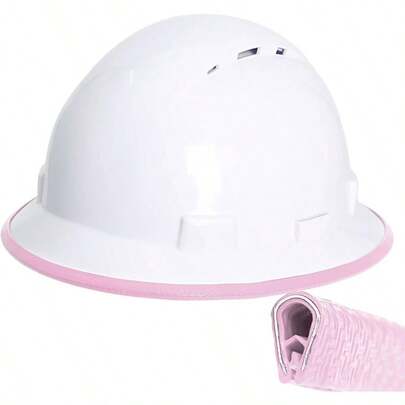 Full Brim Hard Hat Guard, Hard Hat Accessories, Strengthen Helmet, 1PCS Length 36.6in, Pink Hardhat Not Including