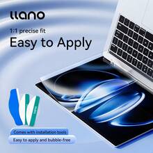 Llano Screen Protector Compatible With MacBook Pro M4 2023 Air 15 M3 A2941 13.6 M2 A2681 Pro 14 16 M3 Pro 2023 A2442 A2338 M1 A2337 Clear Film - Clear - View 5