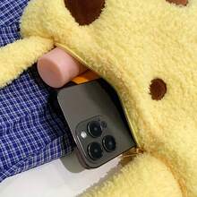 Giraffe Shaped Cartoon Plush Crossbody Bag, Large Capacity Shoulder Bag, Recommended Birthday Gift - Yellow - View 5