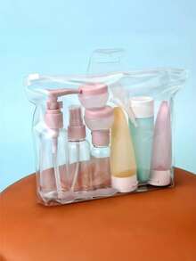 1 Set Travel Refillable Bottles, Portable Cosmetic Spray Bottles, Shampoo, Lotion, Cream, Perfume Refill Containers