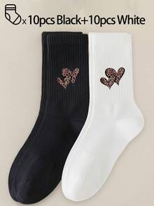 40只/30只/24只装男女通用舒适运动袜，适合运动和训练，女士长袜，适合休闲和商务穿着，抗菌、柔软、黑白配色，防臭、吸湿排汗、轻便透气，适合秋冬季节，另有20只/10只/8只/6只/4只/2只装可选。透气性极佳。 - 彩色 - 查看 28