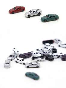 Escala 1:250 1:300 Modelo de coche en miniatura de simulación, Juguetes de modelos de coches en miniatura, Vehículo de plástico ABS pintado para material de construcción de maquetas, escenas de mesa de , kits de dioramas