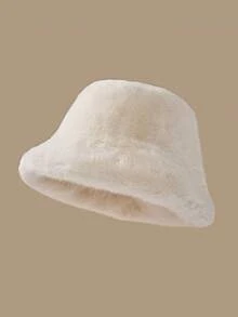 1 Women's Fashion Imitation Fur Bucket Hat - Thick Warm Windproof Winter Bucket Hat, Lined With Comfortable And Soft, Valentine's Day, New Year Dress Up Romantic Gifts Suitable For Friends, Wives, Family Ideal Gifts Winter Outfits