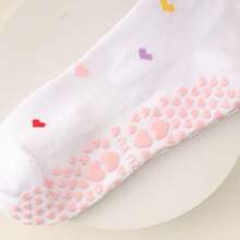 1 双/中筒半小腿防滑袜，可爱水果普拉提袜，Rufflesocks，防滑，Barre 瑜伽健身袜 - 白色 - 查看 7