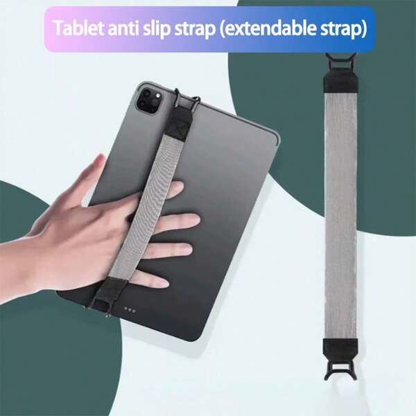 1pc Universal Polyamide Tablet Hand Strap Holder, Secure Non-Slip Grip, Adjustable, Multi-Directional Buckle, Comfortable Fit For Ipad And Tablets - Portable And Ergonomic Design For Travel And Daily Use