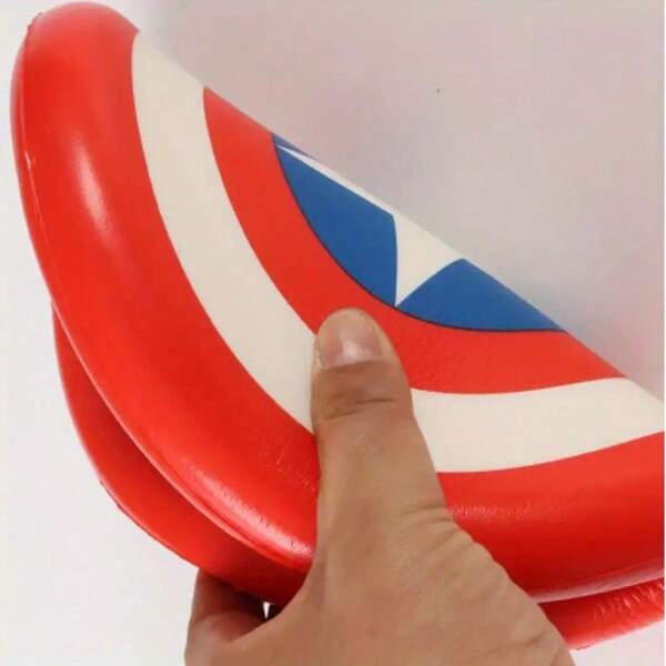 Marvel 1 pieza Disco volador suave de Marvel Spider-Man, disco volador de espuma deportiva profesional, disco volador de espuma de PU, transporte al aire libre, disco volador de lanzamiento manual