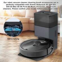 Paquete de 2 cepillos de limpieza originales para aspiradoras S5 Max, S6 Pure, S6 MaxV - Repuestos de cepillo principal y cepillo de silicona, accesorios lavables y extraíbles para aspiradora robot